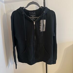 Black Craft One Nation No God Zip Up Hoodie | Size M